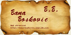 Bana Bošković vizit kartica
